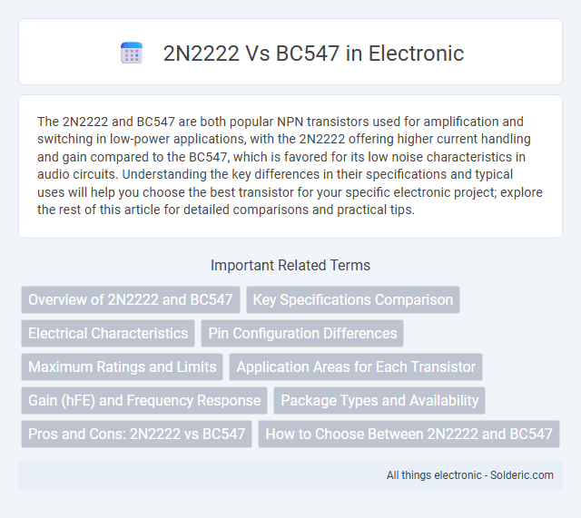 BC547 vs 2N2222 - What is the difference?