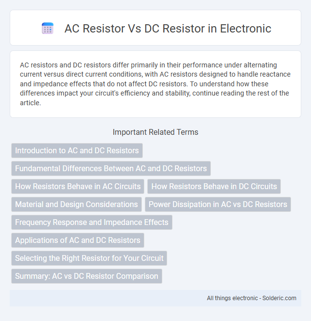 DC resistor vs AC resistor - What is the difference?