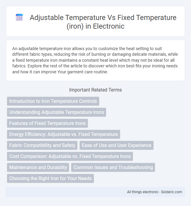 Adjustable Temperature vs Fixed Temperature (Iron) - What is the difference?