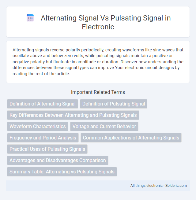 Pulsating Signal vs Alternating Signal - What is the difference?