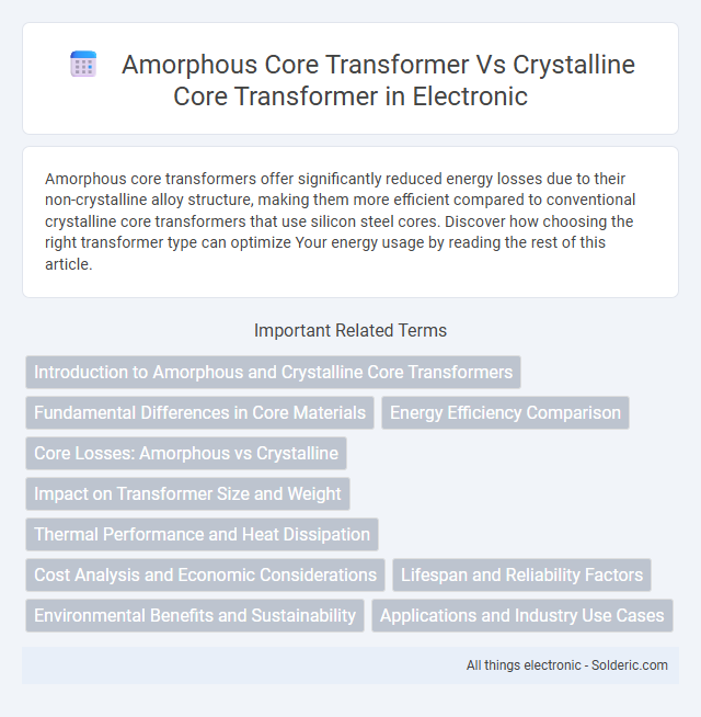 Crystalline Core Transformer vs Amorphous Core Transformer - What is the difference?