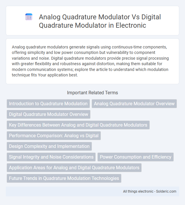 Analog Quadrature Modulator vs Digital Quadrature Modulator - What is the difference?