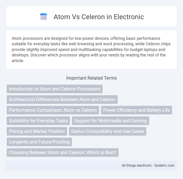 Atom vs Celeron - What is the difference?