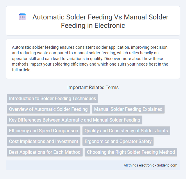 Automatic solder feeding vs manual solder feeding - What is the difference?