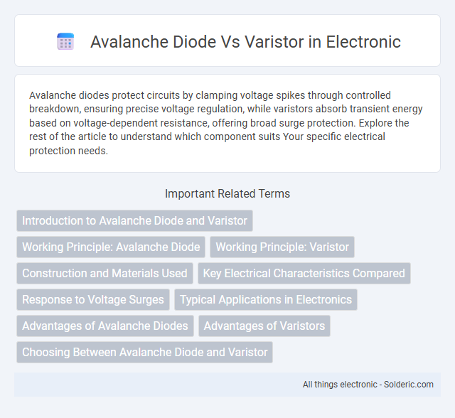 Avalanche Diode vs Varistor - What is the difference?