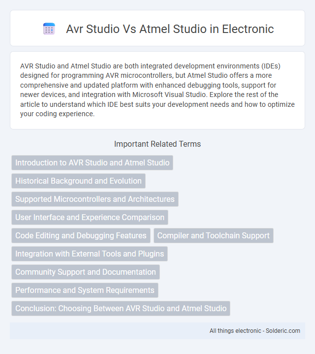 Atmel Studio vs AVR Studio - What is the difference?