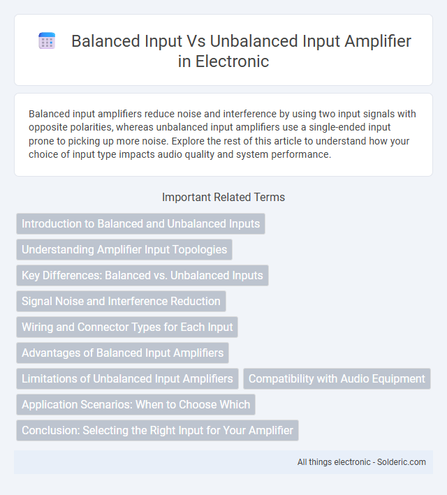 Balanced Input vs Unbalanced Input Amplifier - What is the difference?