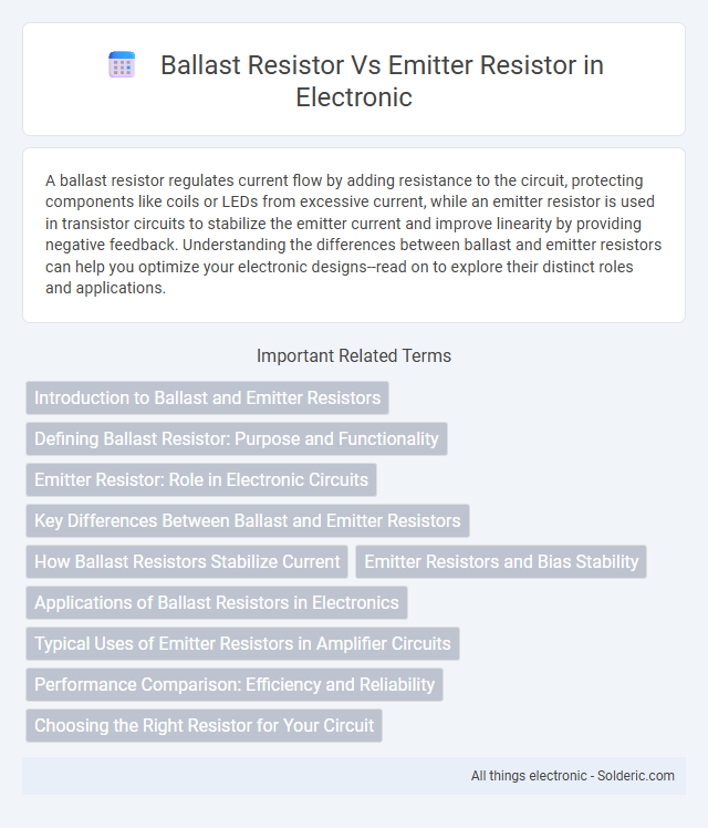 Ballast resistor vs Emitter resistor - What is the difference?