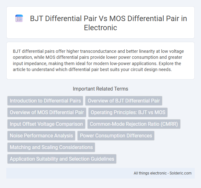 BJT Differential Pair vs MOS Differential Pair - What is the difference?