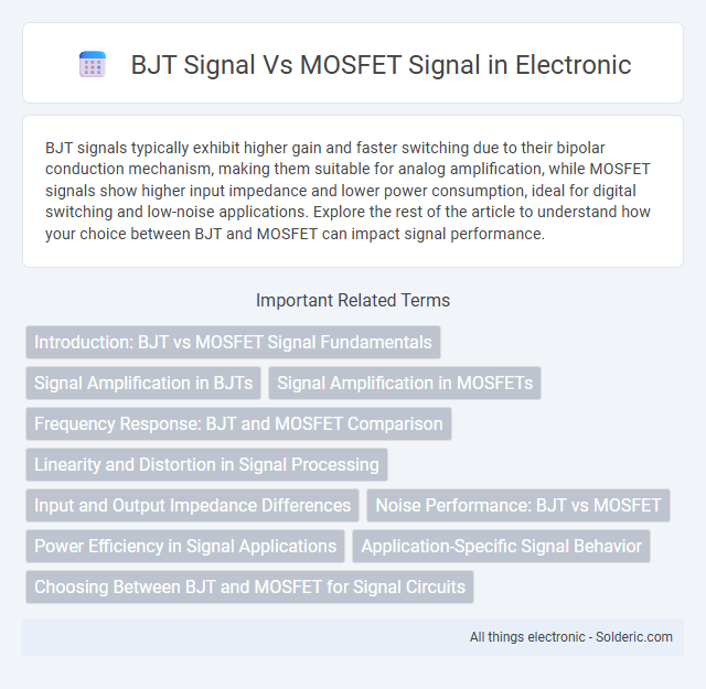 BJT signal vs MOSFET signal - What is the difference?