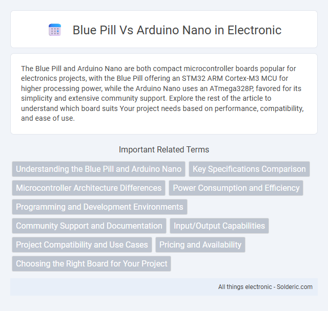 Arduino Nano vs Blue Pill - What is the difference?