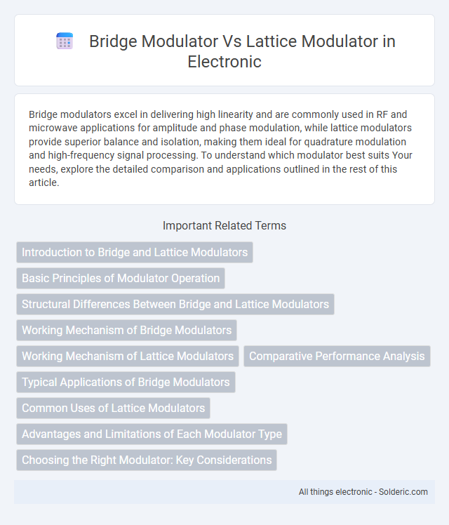 Bridge Modulator vs Lattice Modulator - What is the difference?