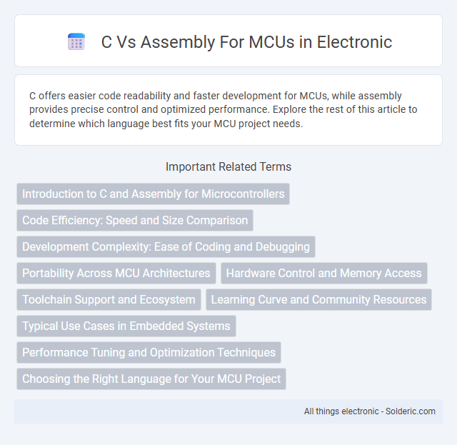 Assembly vs C for MCUs - What is the difference?