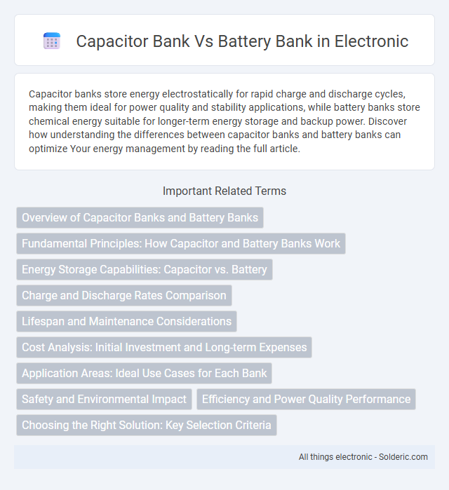 Battery Bank vs Capacitor Bank - What is the difference?