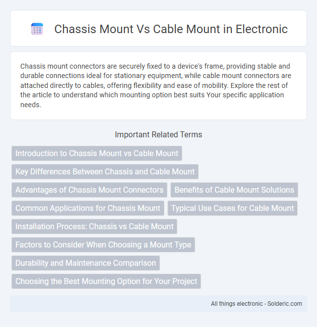 Cable Mount vs Chassis Mount - What is the difference?