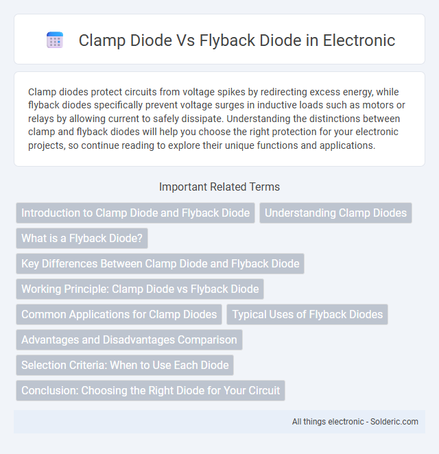 Flyback diode vs Clamp diode - What is the difference?