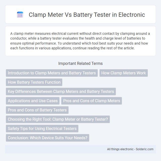 Battery tester vs clamp meter - What is the difference?