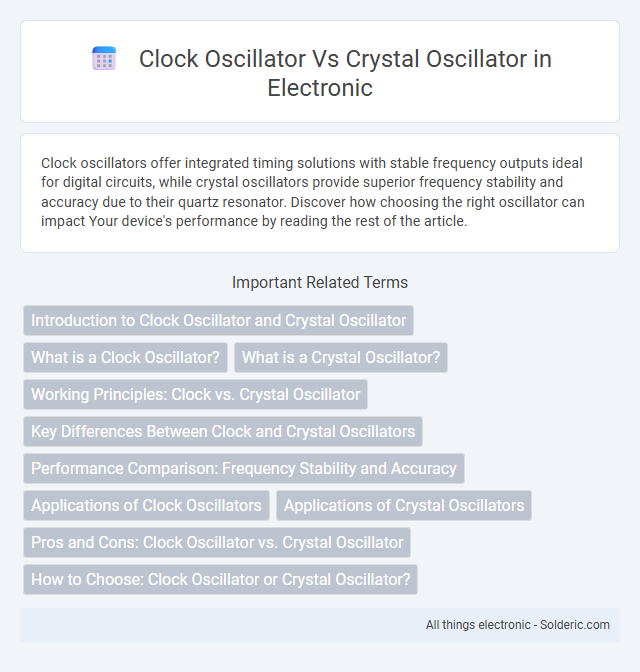 Clock Oscillator vs Crystal Oscillator - What is the difference?