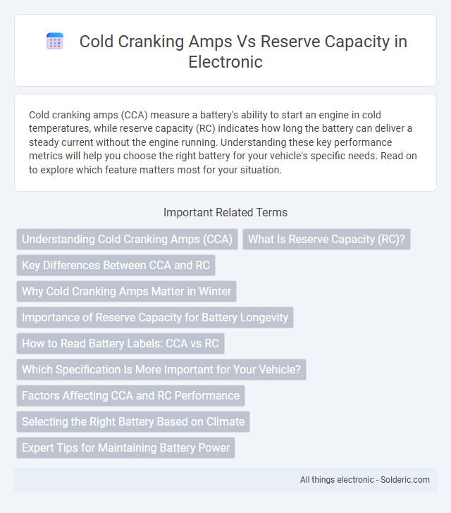 Cold Cranking Amps vs Reserve Capacity - What is the difference?