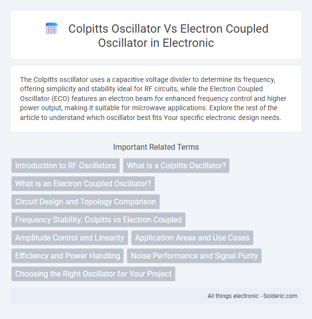 Colpitts Oscillator vs Electron Coupled Oscillator - What is the difference?