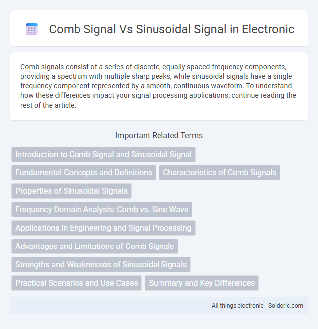 Comparison of Comb Signal and Sinusoidal Signal - What is the difference?