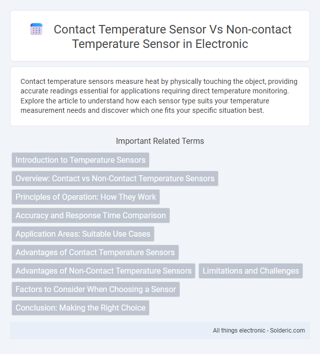 Non-contact temperature sensor vs contact temperature sensor - What is the difference?
