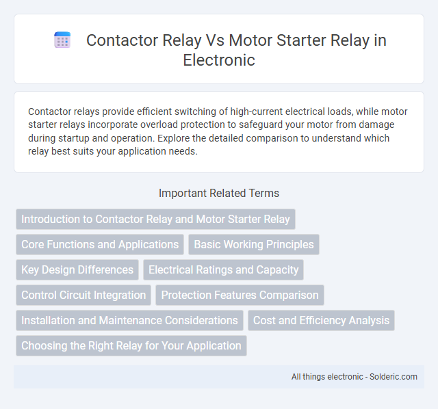 Contactor Relay vs Motor Starter Relay - What is the difference?
