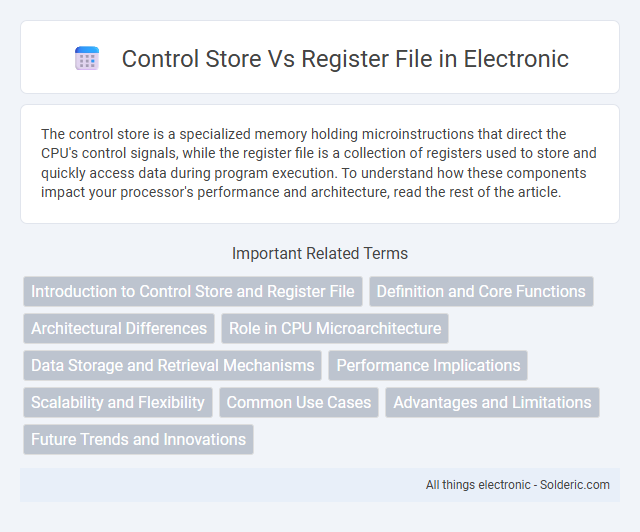Register File vs Control Store - What is the difference?