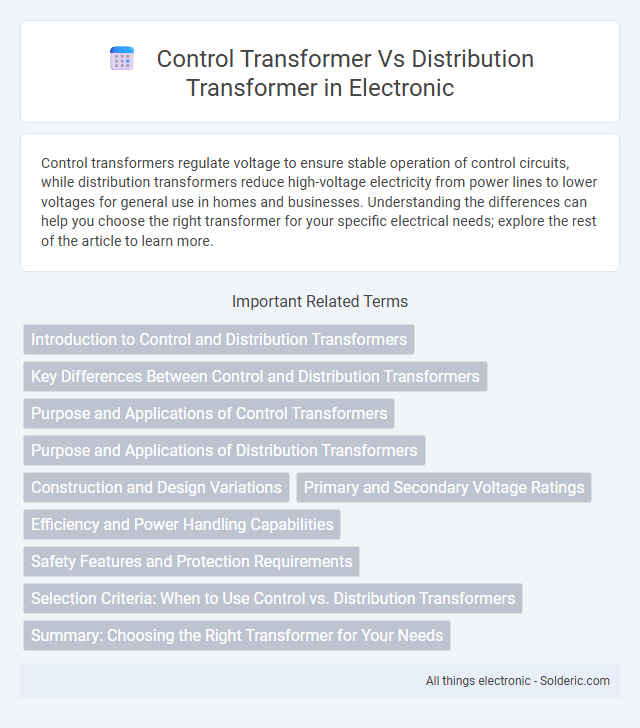 Control Transformer vs Distribution Transformer - What is the difference?