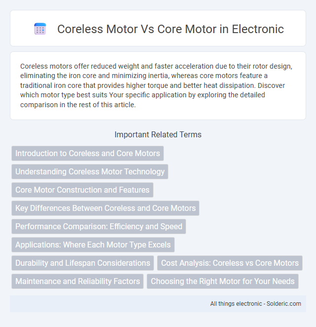 Core Motor vs Coreless Motor - What is the difference?