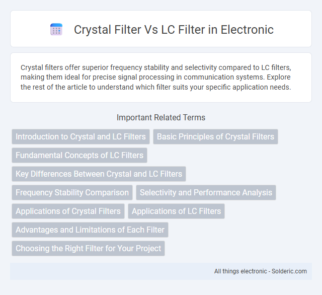 LC filter vs Crystal filter - What is the difference?