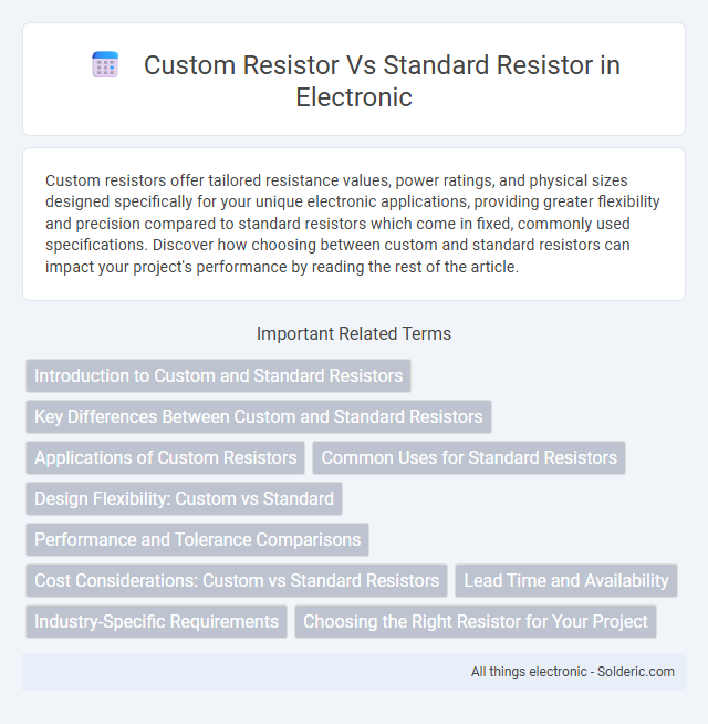 Custom Resistor vs Standard Resistor - What is the difference?