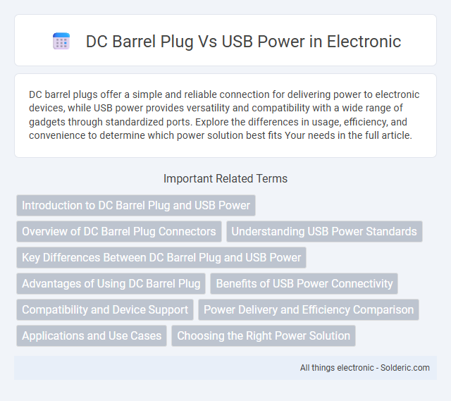 DC Barrel Plug vs USB Power - What is the difference?