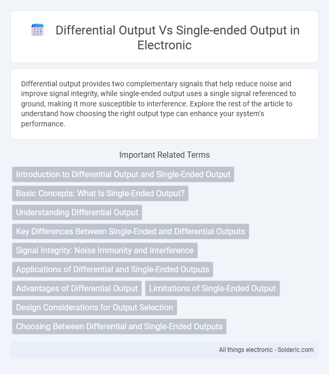 Differential Output vs Single-Ended Output - What is the difference?