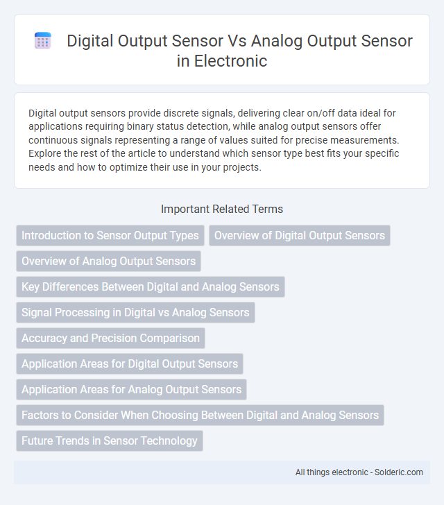 Analog output sensor vs digital output sensor - What is the difference?