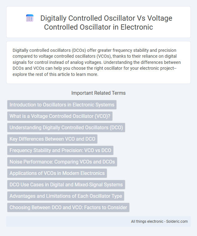 Digitally Controlled Oscillator vs Voltage Controlled Oscillator - What is the difference?
