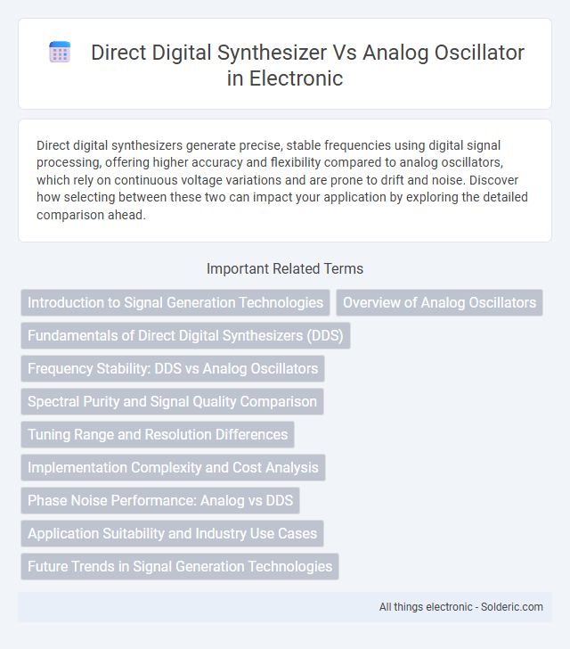 Analog oscillator vs Direct digital synthesizer - What is the difference?