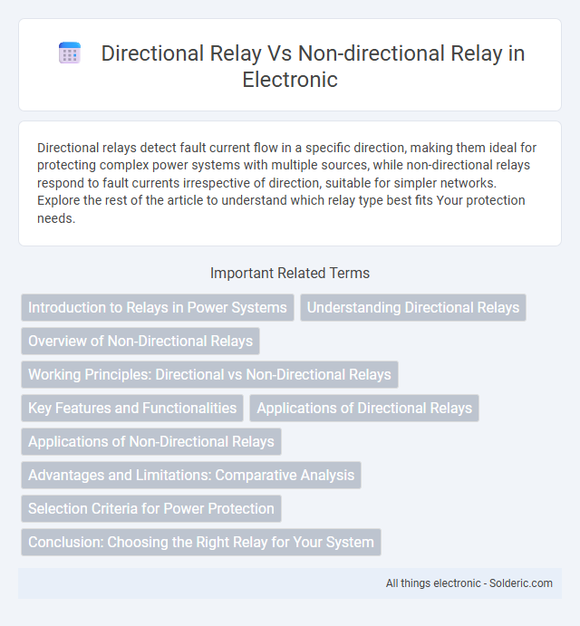 Directional Relay vs Non-Directional Relay - What is the difference?