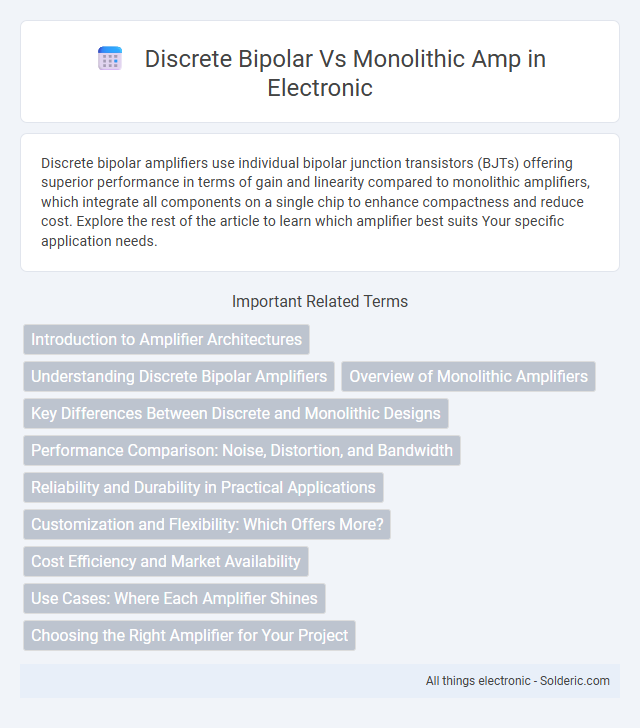 Monolithic Amp vs Discrete Bipolar - What is the difference?