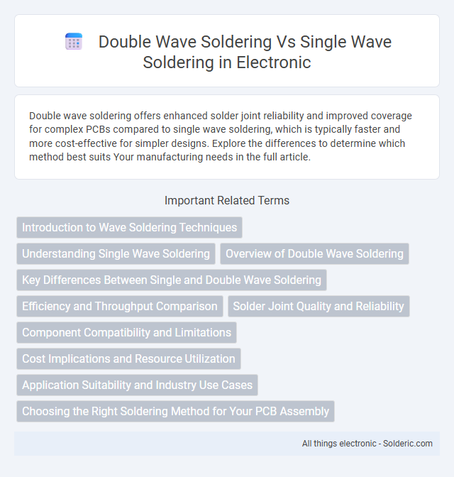Single wave soldering vs. double wave soldering - What is the difference?