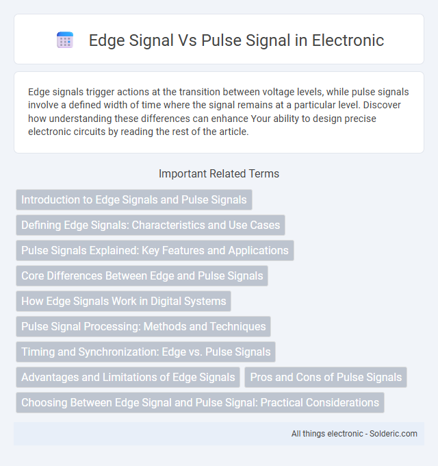 Pulse Signal vs Edge Signal - What is the difference?