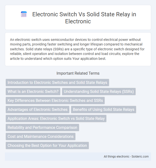Comparison: Electronic Switch vs Solid State Relay - What is the difference?