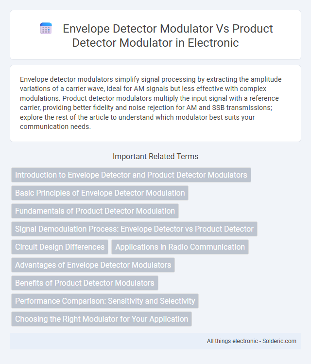 Product Detector Modulator vs Envelope Detector Modulator - What is the difference?