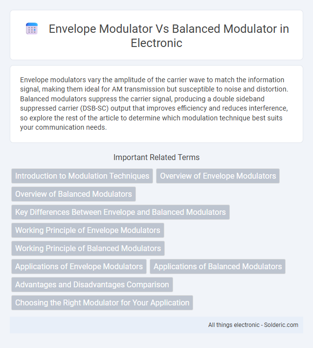 Balanced modulator vs envelope modulator - What is the difference?
