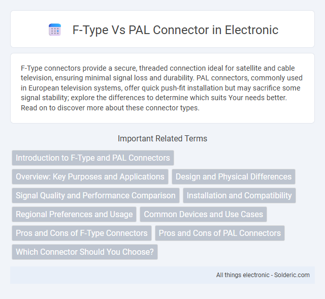 PAL Connector vs F-Type - What is the difference?