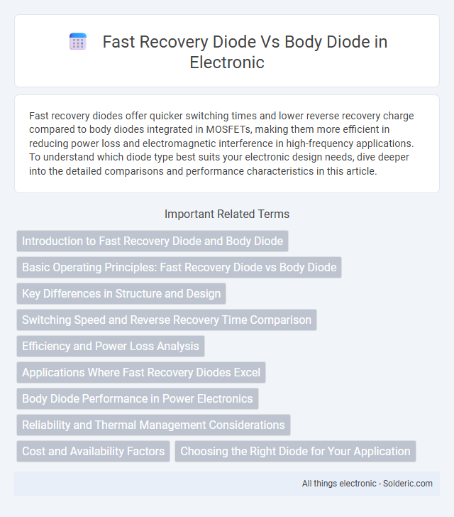 Body Diode vs Fast Recovery Diode - What is the difference?