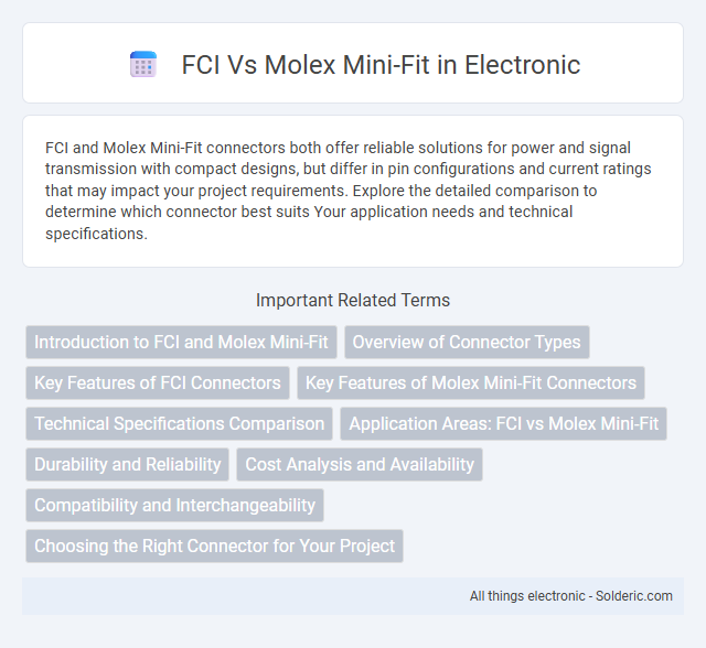 Molex Mini-Fit vs FCI - What is the difference?