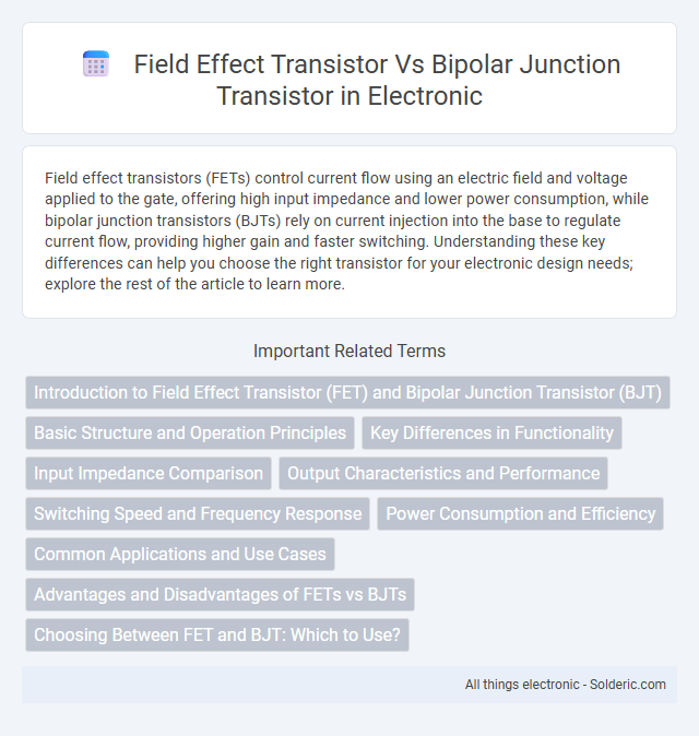 Bipolar Junction Transistor vs Field Effect Transistor - What is the difference?
