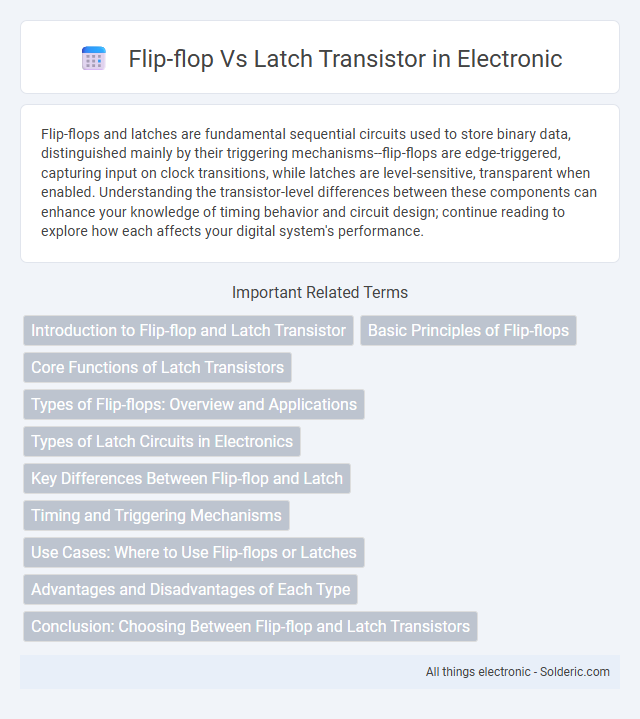 Flip-Flop vs Latch Transistor - What is the difference?