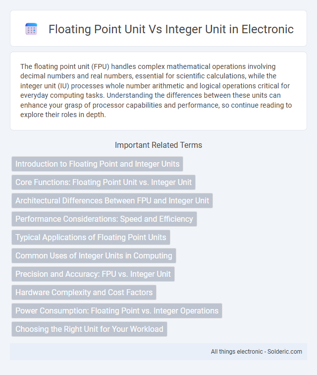 Floating Point Unit vs Integer Unit - What is the difference?